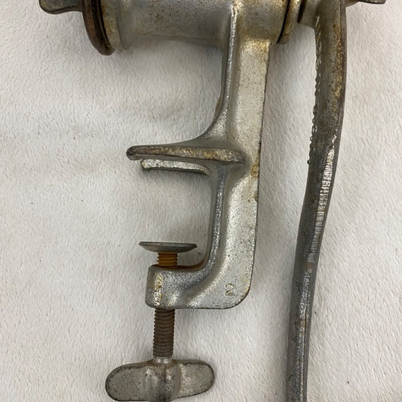 Vintage Climax #51 Food Meat Chopper Grinder Table Clamp W 3 Blades Made In USA - Picture 2 of 9